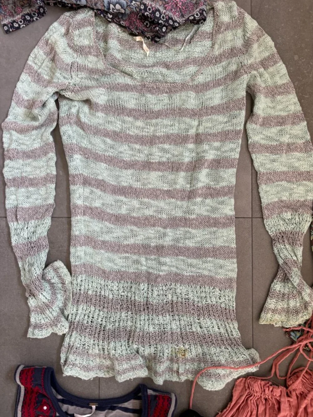 Free People Boho Clothing Bundle – 7 items: Tops, Sweaters & Dresses